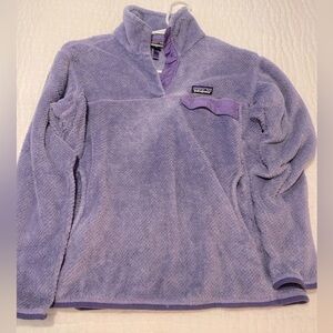 Patagonia Lavender Fleece Turtleneck Sweater